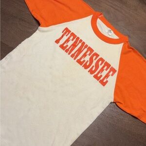 Tennessee Baseball Shirt - Orange and White